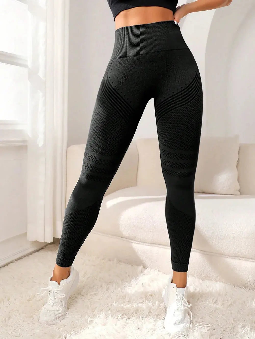 Sports Pants With Sexy Lines Lifting Buttocks Sports Tight Pants Women's High Waisted Elastic Fitness Pants Running Yoga Pants - Lady T Fashions