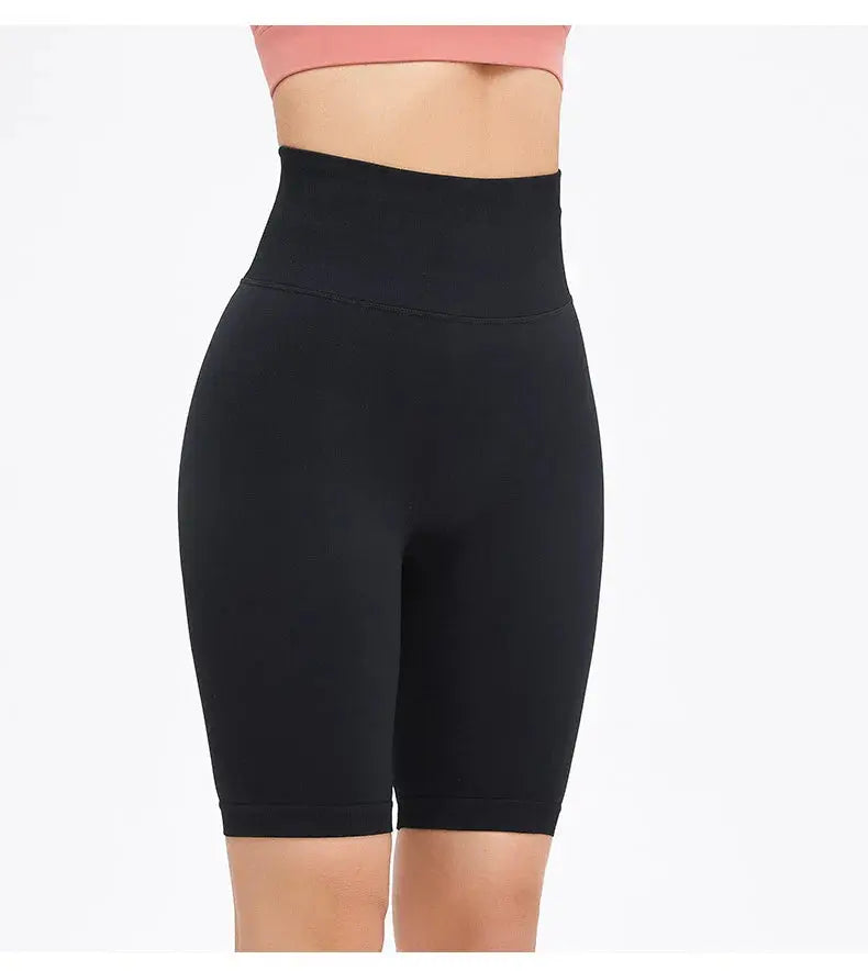 Seamless Fitness Shorts Women Women Sports High Waist Shorts Fitness Casual Workout Running Peach Hip Shorts - Lady T Fashions