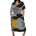 Women's Sunset Stripe Pocket Maxi Dress XL-6XL Loose Fit V-Neck T-Shirt Style for Juneteenth or Pride Streetwear Look - Lady T Fashions