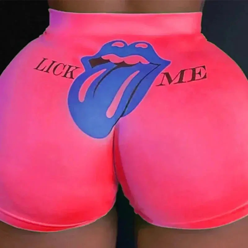 Women Hot Sale Printed Shorts Summer Casual High Waist Motorcycle Shorts Sports Fitness Shorts Dropshipping - Lady T Fashions