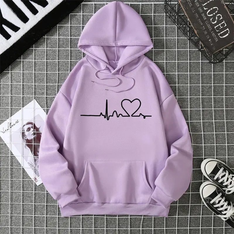 2025 Winter New Women's Hoodie High Street Unisex style Double Pockets Sweatshirts Outerwear Plus-Size Women's Clothing CYXX247 - Lady T Fashions