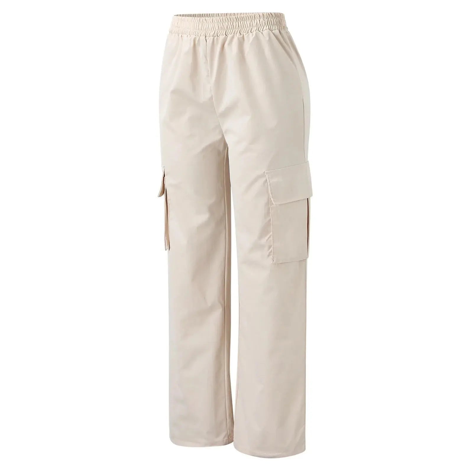 Fashion Women Baggy Joggers Pants Casual Communte Female Chic Straight Cargo Pant Elastic High Waist Elegant Oversized Trousers - Lady T Fashions