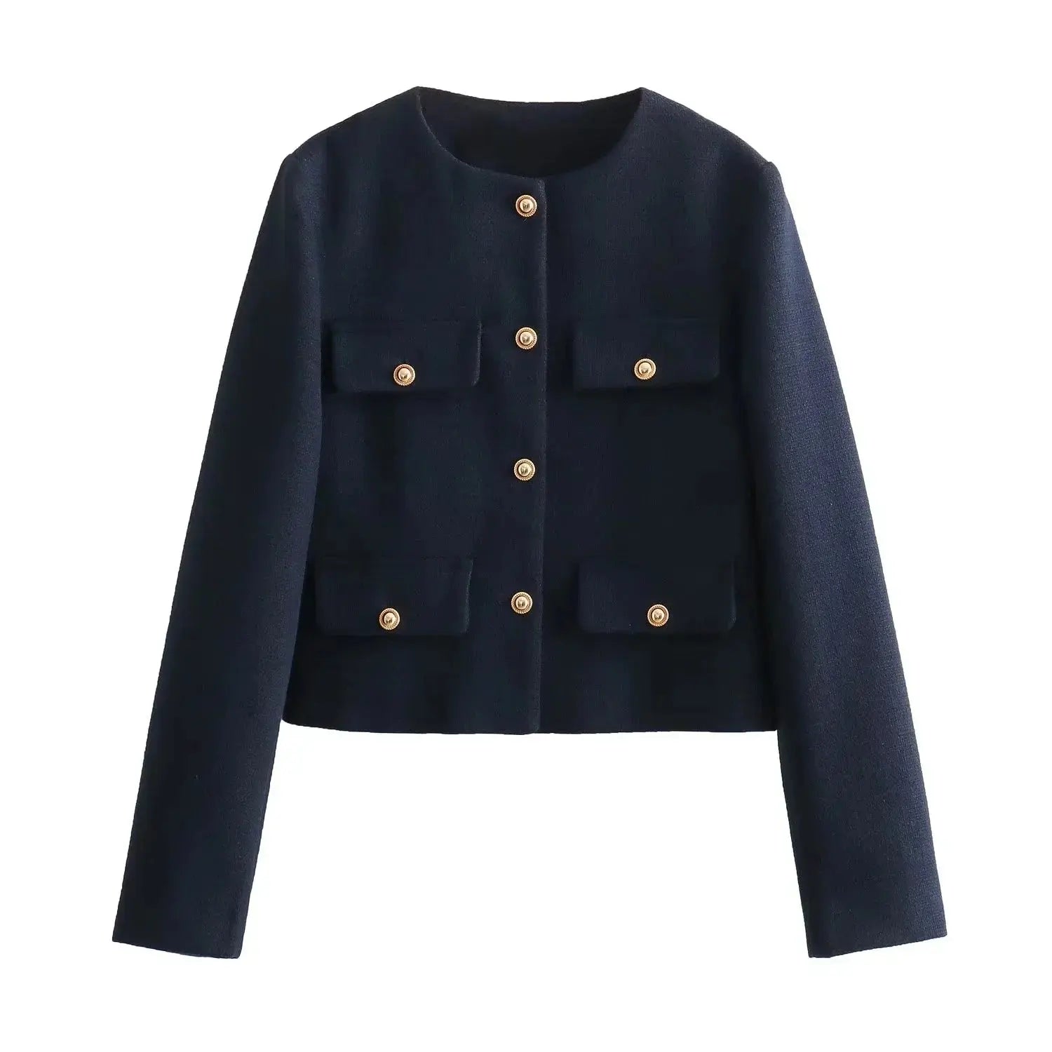 2025 New Woman Jackets Outerwears Long Sleeve Cropped Fashion Jacket for Women Button Short Coats Elegant Women's Coat - Lady T Fashions
