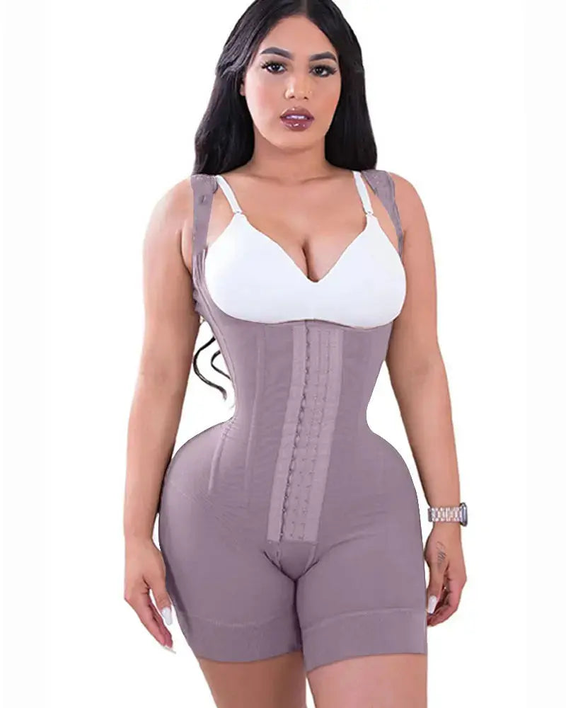 Women's  A Comfy Shaping Jumpsuit Flatten Abdomen Waist and Hips Zip Front Closure Shapewear Firm Tummy Compression Butt Lifter - Lady T Fashions
