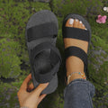 Women's Minimalist Wedge Sandals Open Toe Thick Soled Platform Casual Sandals Ankle Strap Slingback Sandalias Solid Color - Lady T Fashions