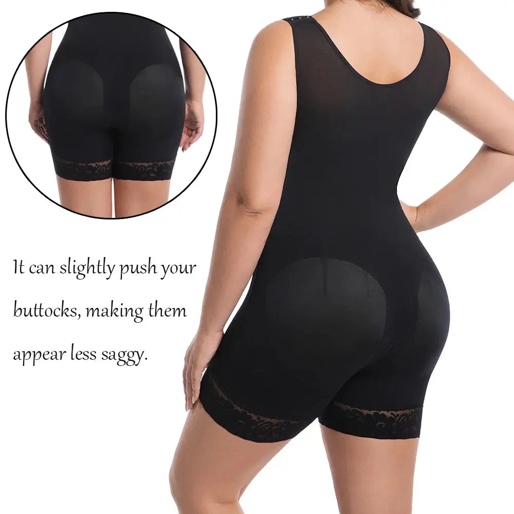Women Full Body Shapewear Bodysuit for Abdomen Control High Compression Reducing and shaper girdles Zipper Crotch Shapewear Faja - Lady T Fashions