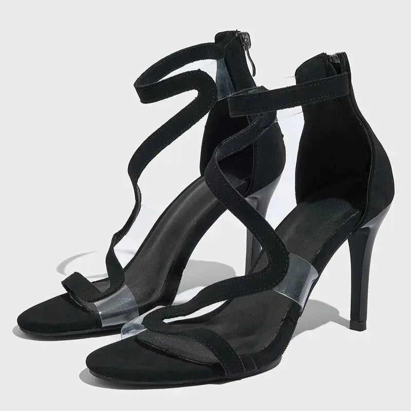 Eilyken Street Style Summer Gladiator Open Toe Hollow Out Women Sandals Zippers Banquet Thin Heels Party Shoes Lady T Fashions