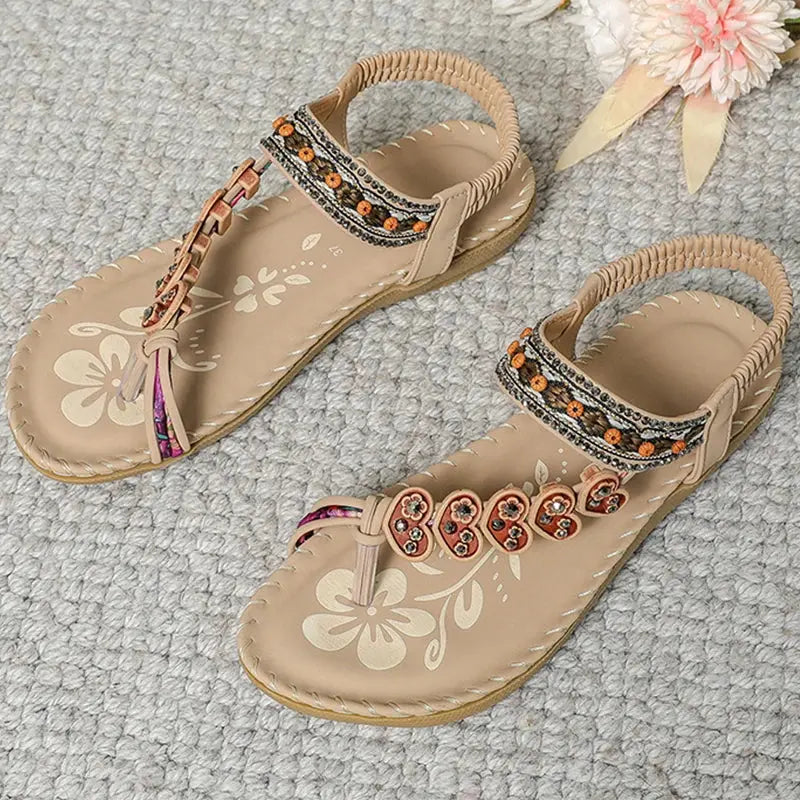 Women's Sandals Bohemia Style Sandals Summer 2025 New Shoes For Woman Flip Flops Beach Summer Shoes Women Low Heels Footwear - Lady T Fashions