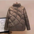 Women Jacket 2025 New Autumn Winter Parkas Female Light Thin Down Cotton Coat Femme Casual Short Warm Basic Outerwear Ladies Top - Lady T Fashions