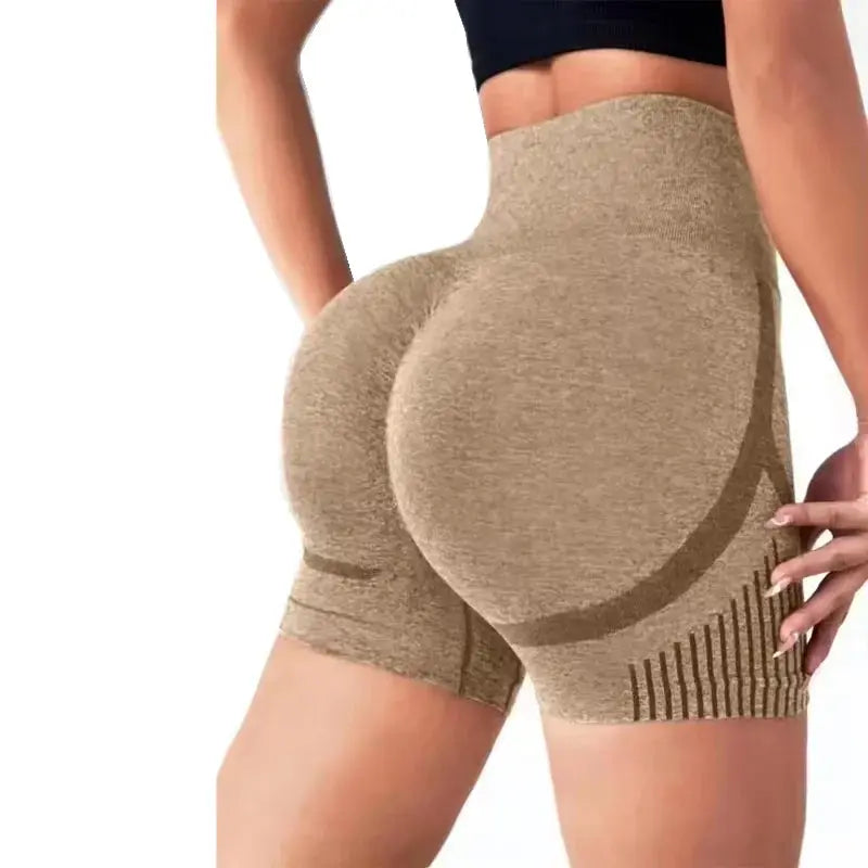 Women Yoga Shorts High Waist Workout Shorts Fitness Yoga Lift Butt Fitness Ladies Yoga Gym Running Short Pants Sportswear - Lady T Fashions