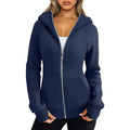 Women Oversize Hoodies Sweatshirts Pullovers Hoodie Female Patchwork Sweatshirt Autumn Warm Hoody Zipper UP Tops S-3XL - Lady T Fashions