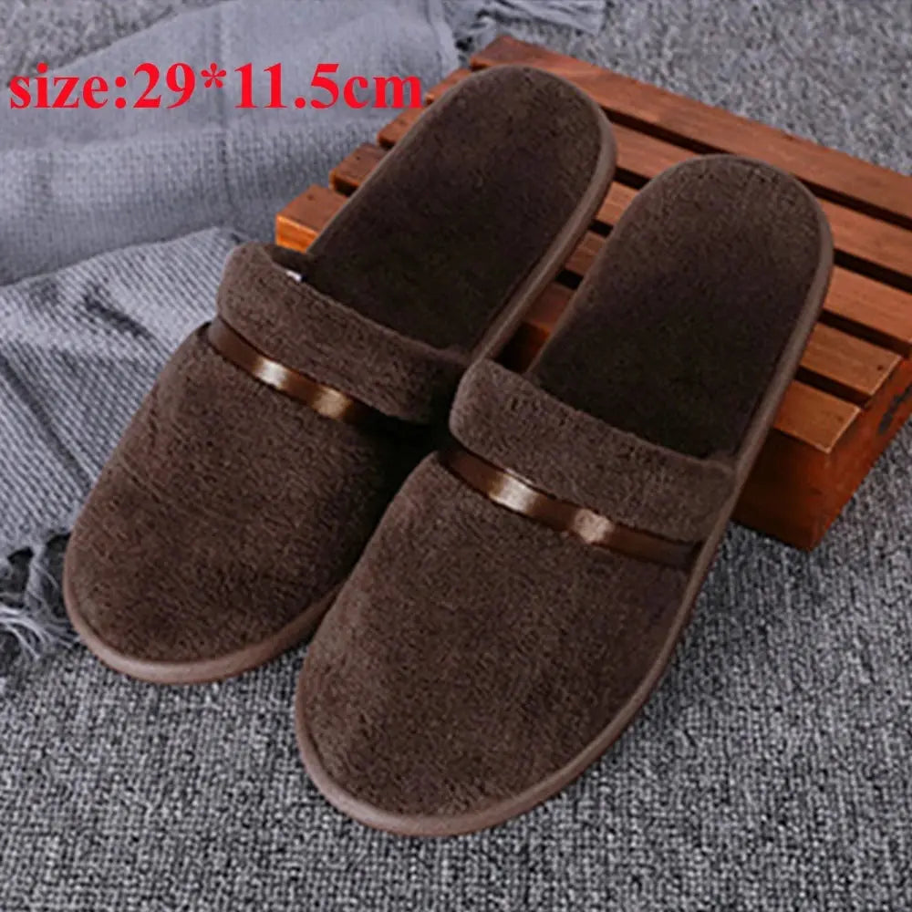 1Pair Winter Warm plush Slippers for Women Men Home shoes Nonslip Slides Fluffy Slippers Couple Indoor Bedroom House Slippers Lady T Fashions