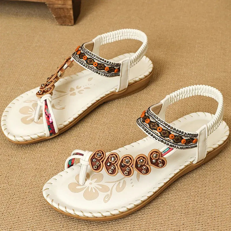 Women's Sandals Bohemia Style Sandals Summer 2025 New Shoes For Woman Flip Flops Beach Summer Shoes Women Low Heels Footwear - Lady T Fashions