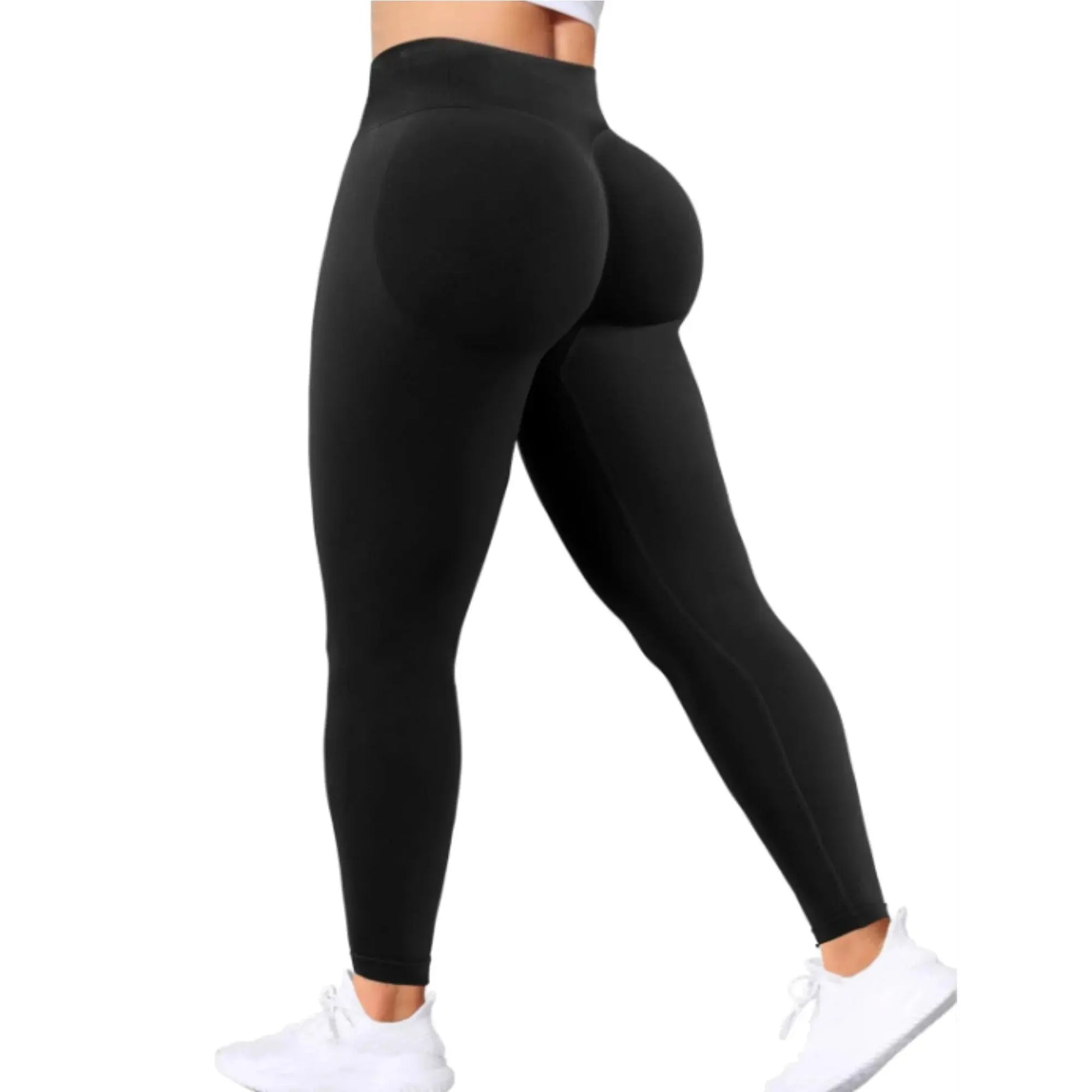 Seamless Women Solid Waist Yoga Pants Three-section Waist Sexy Hip-lifting Tight Sports Pants Fitness Exercise Yoga Pants - Lady T Fashions