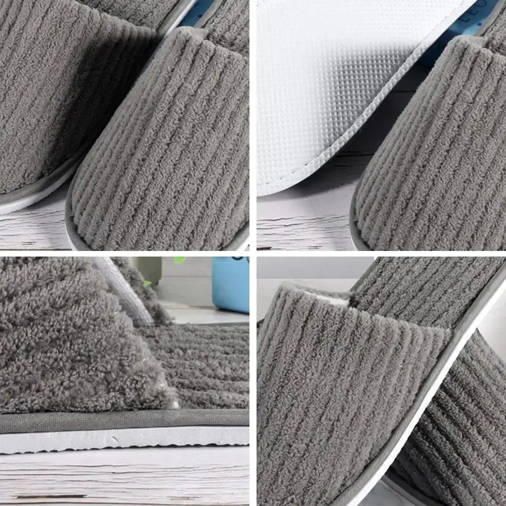 3/1 Pairs/Set Non-slip Travel Hotel Slippers Winter Warm Home Indoor Guest Slippers High Quality Disposable Closed Toe Slippers Lady T Fashions
