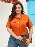 Women's Plus Size Shirt Summer Chic Elegant Shirt For Chubby Women's Fashion Shirt - Lady T Fashions