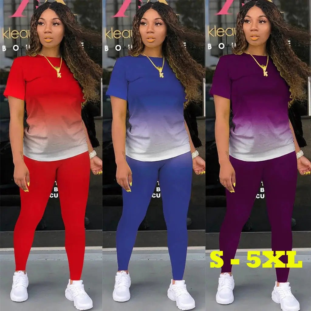 New Two Piece Set Women Tracksuits Sets Brand Printed Hoodie Pants Sweatshirt Set Sports Suit For Women Clothing - Lady T Fashions