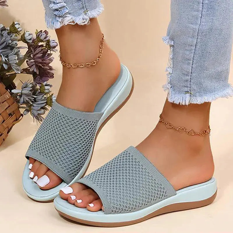 Fashion Women Summer Sandals Shoes Wedge Sandals Ladies Soft Slip On Women's Sandals Elegant Sandalias Mujer Female Footwear - Lady T Fashions