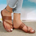 Women Minimalist Thong Sandals 2024 New Fashion Flat Sandals Summer Outdoor Beach Vacation Leisure Woman Shoes - Lady T Fashions