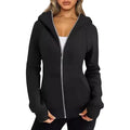 Women Oversize Hoodies Sweatshirts Pullovers Hoodie Female Patchwork Sweatshirt Autumn Warm Hoody Zipper UP Tops S-3XL - Lady T Fashions