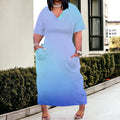 Women's Casual Dresses Short Sleeve T Shirt Midi Fitted Dress Boho Outfits for Women - Lady T Fashions