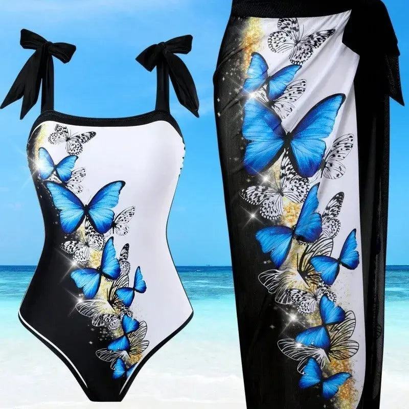 3 Pieces Bikini Top & Skirt 2025 Girls Swimsuit Kids High Waist Swimwear Children Bathers Bathing Swimming Swim Suit Beachwear - Lady T Fashions