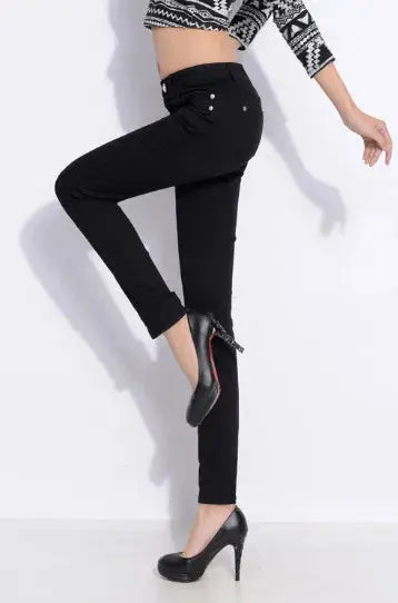 Women Dress Pants Tapered Leg  Colored Stretch Slim Jeans Skinny Trousers  Pockets  for Daily ouc073 - Lady T Fashions