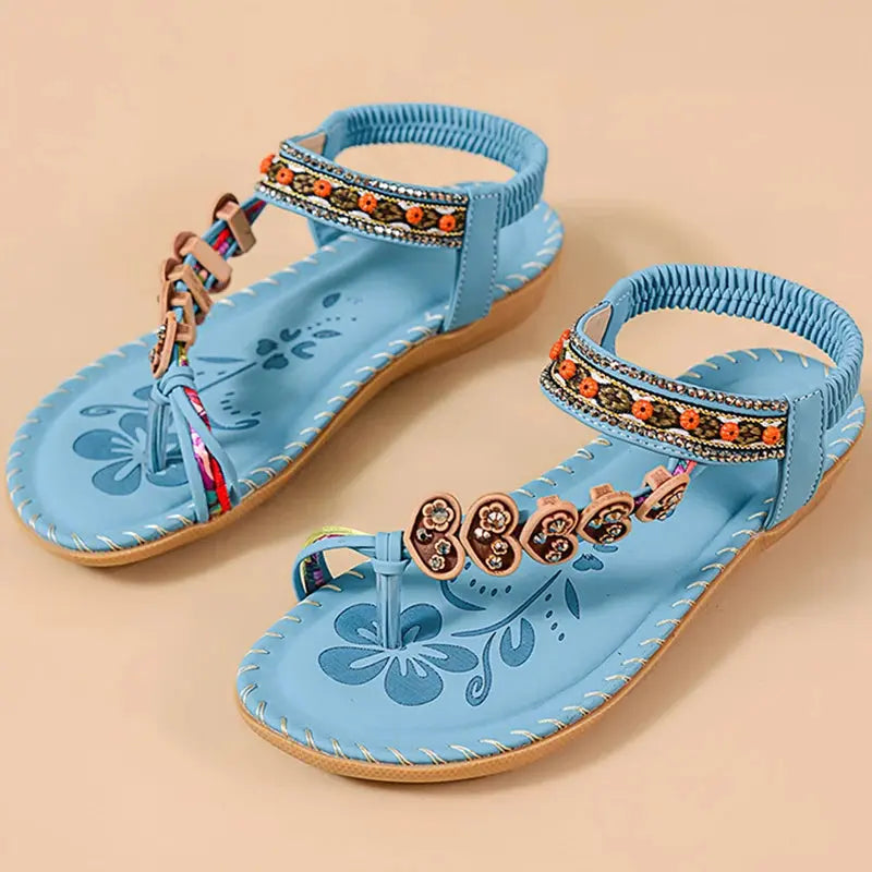 Women's Sandals Bohemia Style Sandals Summer 2025 New Shoes For Woman Flip Flops Beach Summer Shoes Women Low Heels Footwear - Lady T Fashions