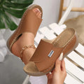 Women Wedge Slippers Summer 2025 New Fashion Slippers Open Toe Breathable Sandals Comfortable Buckle Woman Shoes Slides Women Lady T Fashions