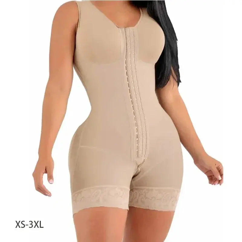 Full Body Shaper High Compression Shapewear Girdle With Brooches Bust For Postpartum Slimming Sheath Belly Fajas Colombianas - Lady T Fashions