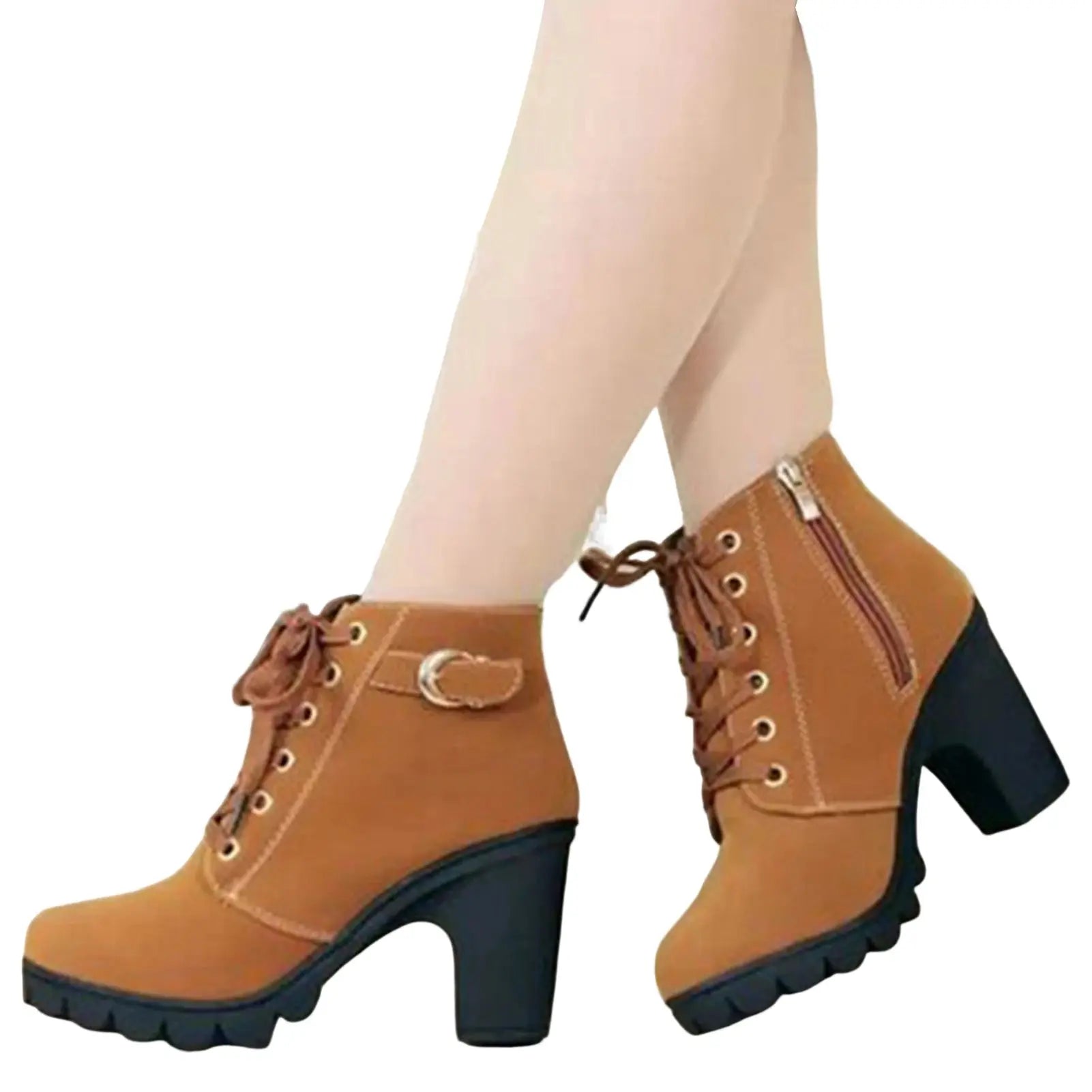 Women's Large Size Ankle Boots Autumn And Winter Cross-Strap Short Boots Gift for Christmas Birthday New Year Lady T Fashions