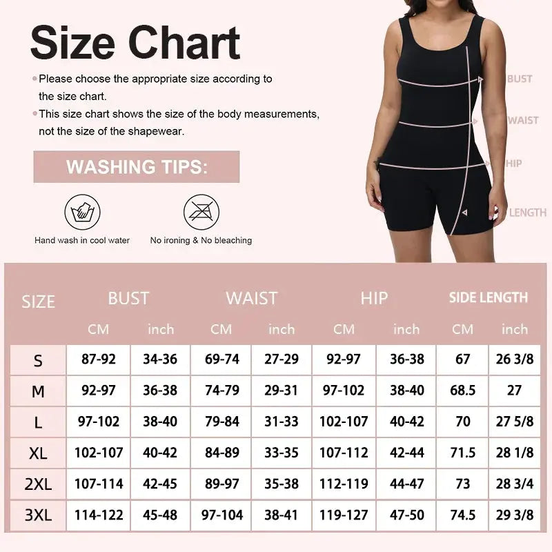 Compression Shapewear for Women Wide Shoulder Full Body Shaper Waist Trainer Tummy Control Underwear Hip Enhancer Sexy Bodysuit - Lady T Fashions