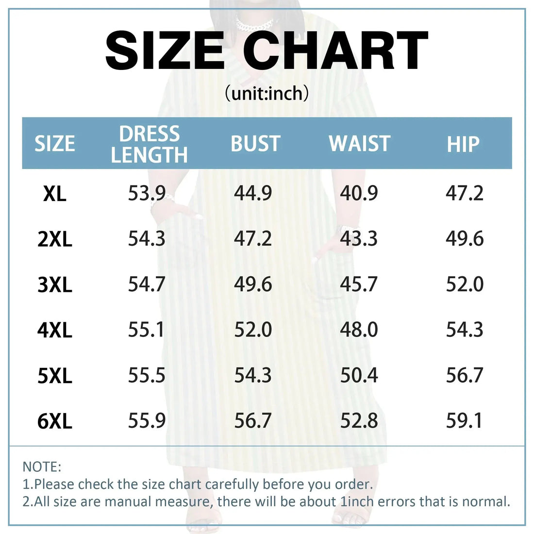 Striped Women's Maxi Dress XL-6XL, V-Neck Casual Summer Dress with Pockets, Green & Beige Vertical Stripes - Lady T Fashions