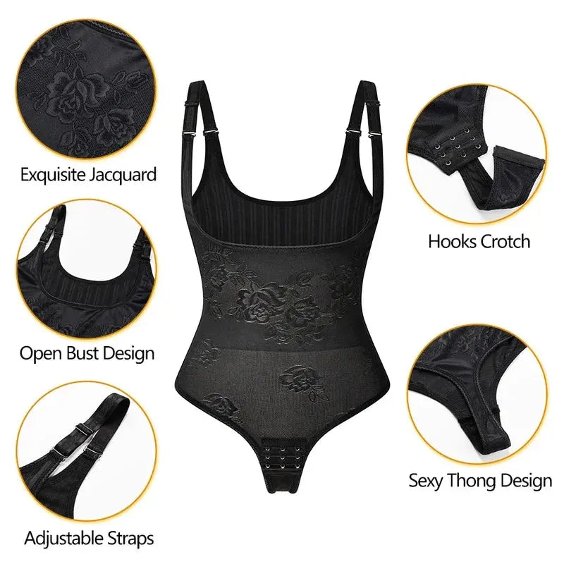 Women Shapewear Bodysuit New Tummy Control Shapewear Waist Trainer Thong Body Shaper Colombian Fajas Slimming Underwear - Lady T Fashions