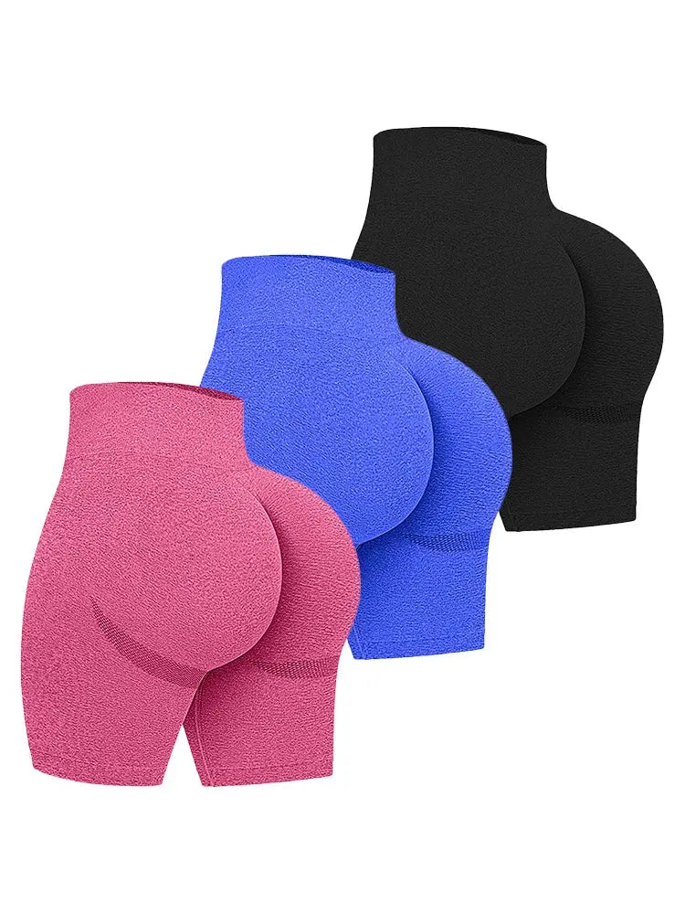 Women's Seamless Yoga Shorts High Waist Hip Lift Breathable Sports Leggings Gym Fitness Workout Short Pants - Lady T Fashions
