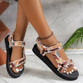 Summer Flat Women's Shoes Hemp Rope Set Foot Beach Sandals Outdoor All-match Casual Slippers Large Size Women Sandals Lady T Fashions