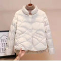 Women Jacket 2025 New Autumn Winter Parkas Female Light Thin Down Cotton Coat Femme Casual Short Warm Basic Outerwear Ladies Top - Lady T Fashions