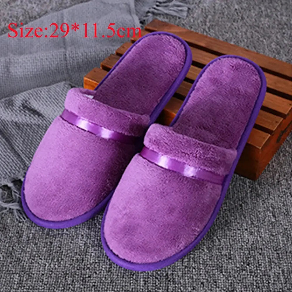 1Pair Winter Warm plush Slippers for Women Men Home shoes Nonslip Slides Fluffy Slippers Couple Indoor Bedroom House Slippers Lady T Fashions