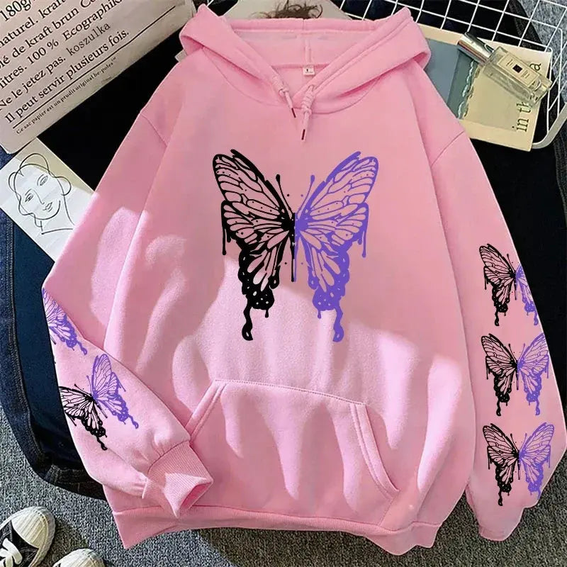 Womens Hoodies Printing Casual Sweatshirts Home Loose Pullover Versatile Tops Y2k 2025 Hot Sales Fashion Sports Jogging Clothing - Lady T Fashions