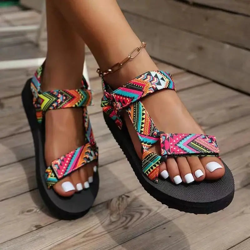 Summer Flat Women's Shoes Hemp Rope Set Foot Beach Sandals Outdoor All-match Casual Slippers Large Size Women Sandals Lady T Fashions