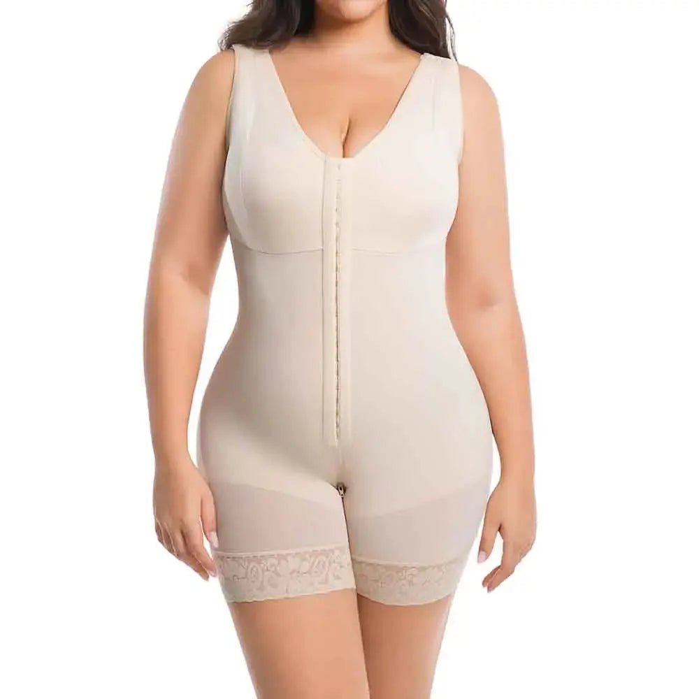 Women Full Body Shapewear Bodysuit for Abdomen Control High Compression Reducing and shaper girdles Zipper Crotch Shapewear Faja - Lady T Fashions