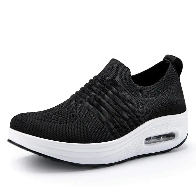 Sneakers Women Fashion Wedge Platform Female New Casual Sport Shoes Ladies Air Cushion Running Mesh Breathable Shoes Wholesale Lady T Fashions