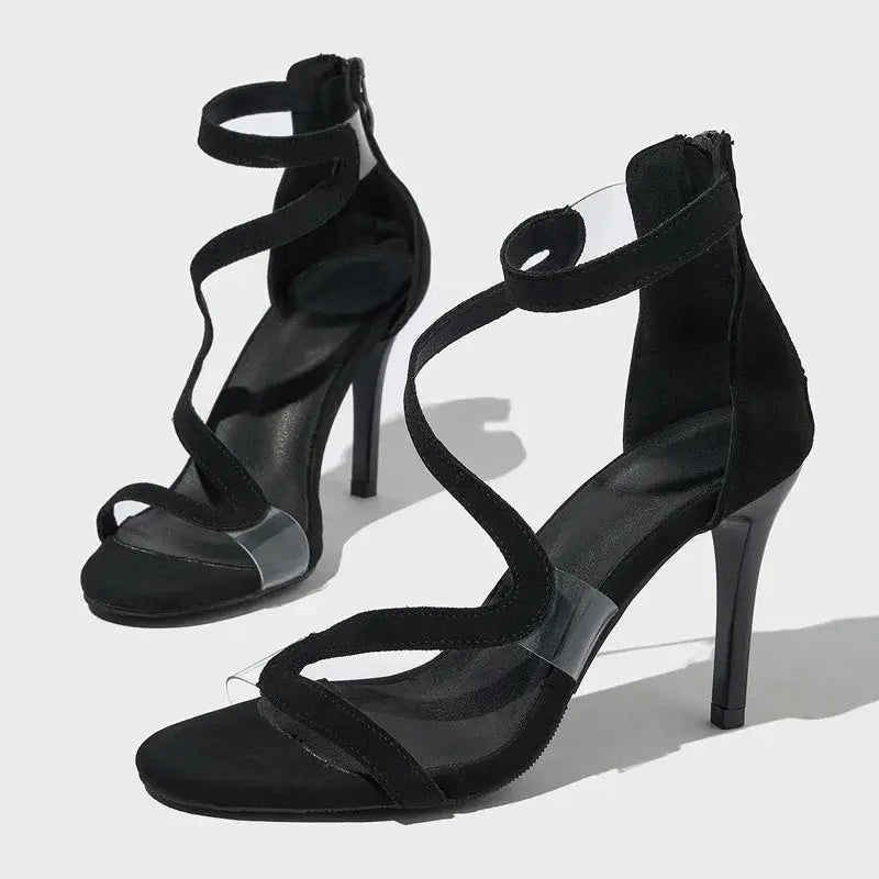 Eilyken Street Style Summer Gladiator Open Toe Hollow Out Women Sandals Zippers Banquet Thin Heels Party Shoes Lady T Fashions
