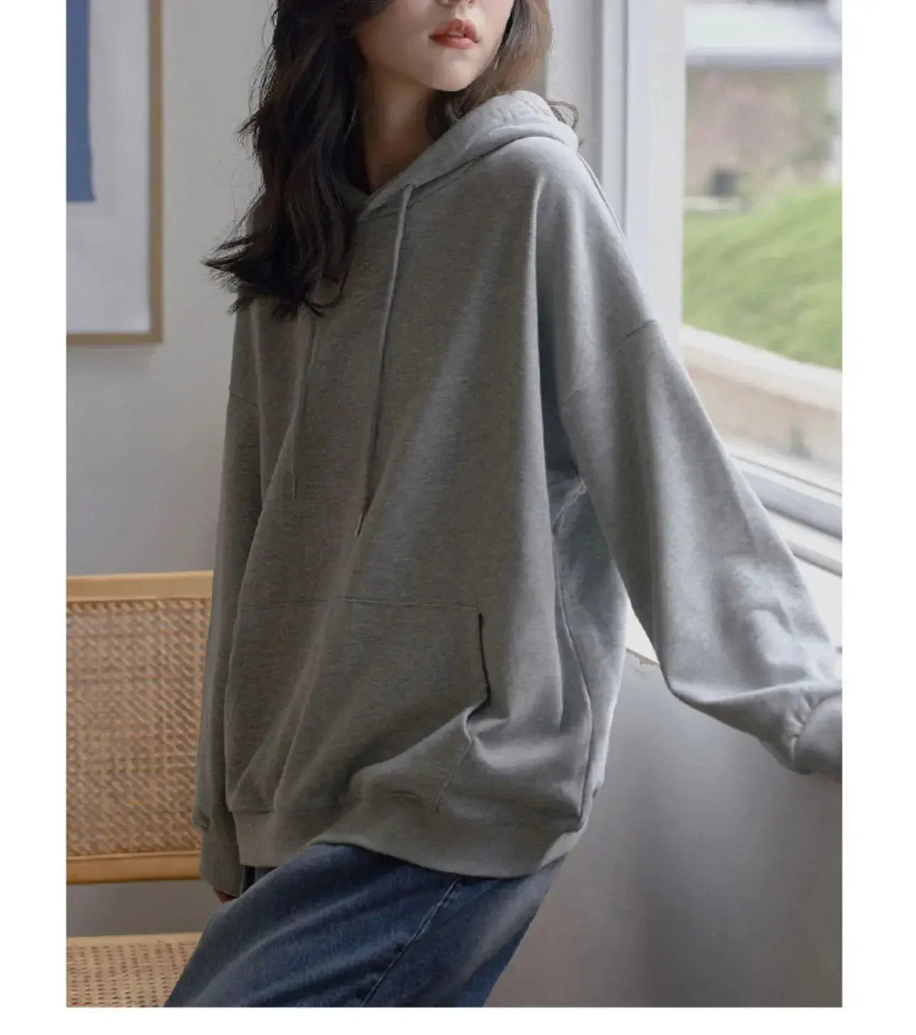 Men's Hoodies Women Pullover Spring Autumn Casual Hoodie Sweatshirts Solid Color Hoodies Oversize Grey Sweatshirt For Male - Lady T Fashions