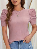 Women's Large Knitted Casual Solid Color Shirt - Lady T Fashions