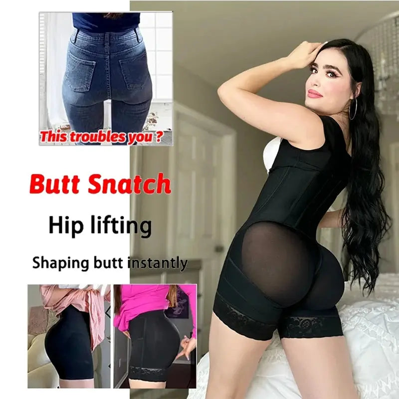 Women High Compression Girdle Shaper Postpartum Belly flat Sheath Waist Trainer  Colombia Abdomen Control Shapewear - Lady T Fashions