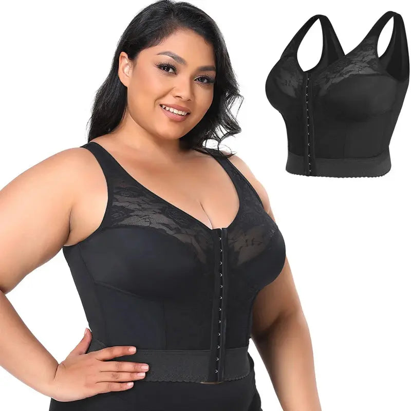 Women Shapewear 3-in-1 Bra Waist Trainer Posture Corrector Push Up Underwear Slimming Corset Girdle Buckle Belly Sheath Vest - Lady T Fashions