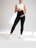 3 Pack Maternity High-Waisted Seamless Yoga Pants For Women - Tummy Support Fitness Leggings Lady T Fashions