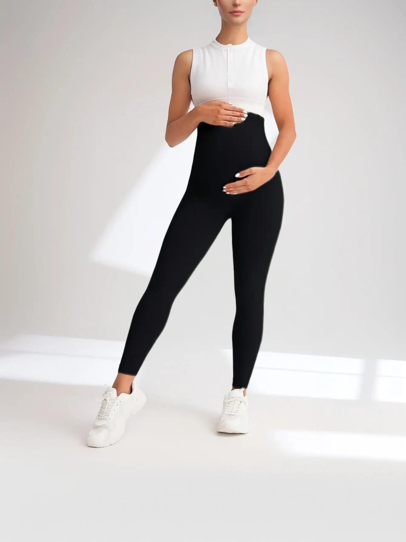3 Pack Maternity High-Waisted Seamless Yoga Pants For Women - Tummy Support Fitness Leggings Lady T Fashions