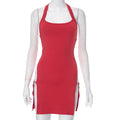 Backless Hollow-out Halter Women's Tight Dress Lady T Fashions